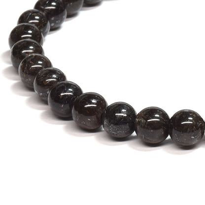 [鑑別付]ブラックルチルクォーツ ブレスレット 6.5mm #SB198