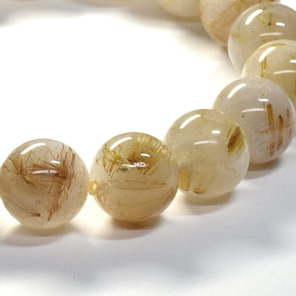 ゴールドルチルクォーツ ブレスレット 12mm #SC004