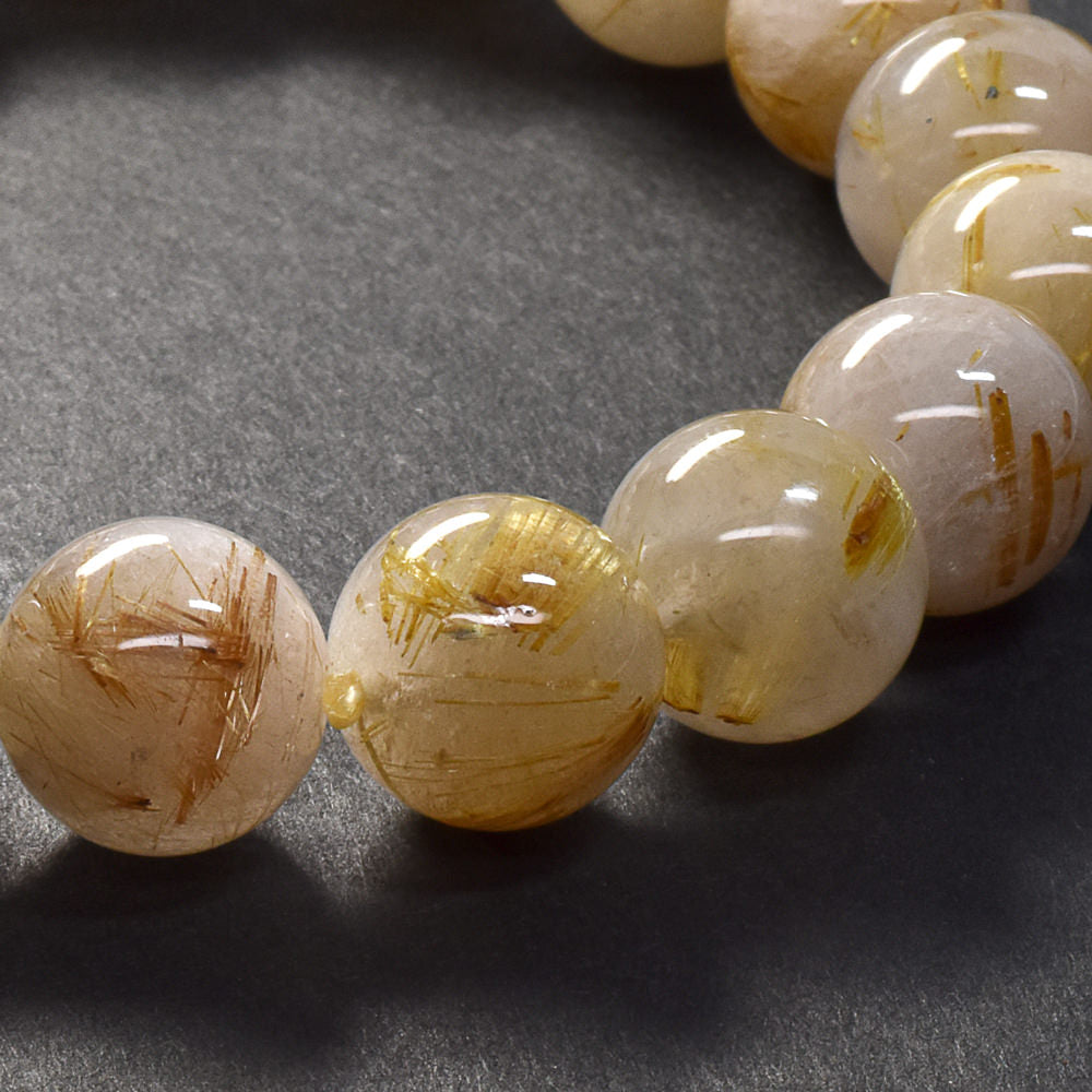 ゴールドルチルクォーツ ブレスレット 12mm #SC004