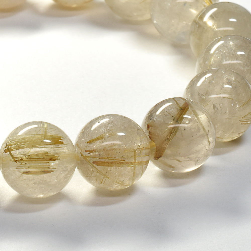 ゴールドルチルクォーツ ブレスレット 12mm #SC005