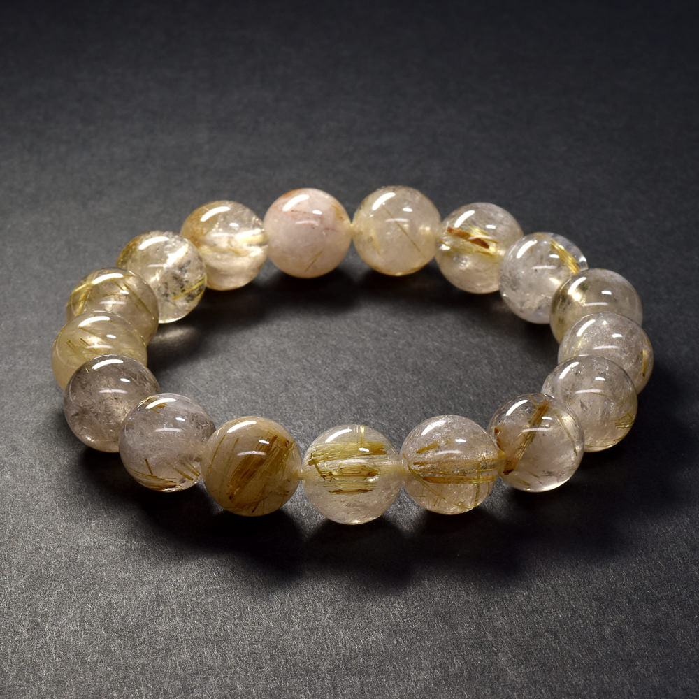 ゴールドルチルクォーツ ブレスレット 12mm #SC005