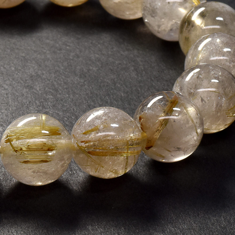 ゴールドルチルクォーツ ブレスレット 12mm #SC005