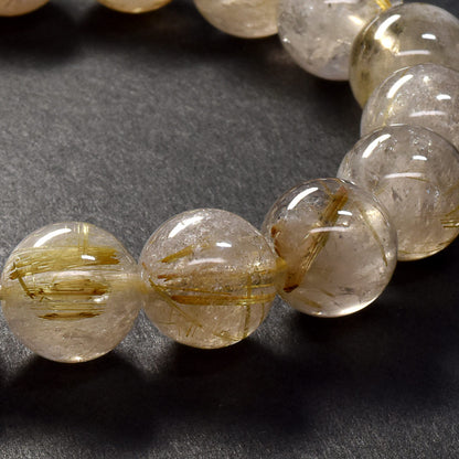ゴールドルチルクォーツ ブレスレット 12mm #SC005