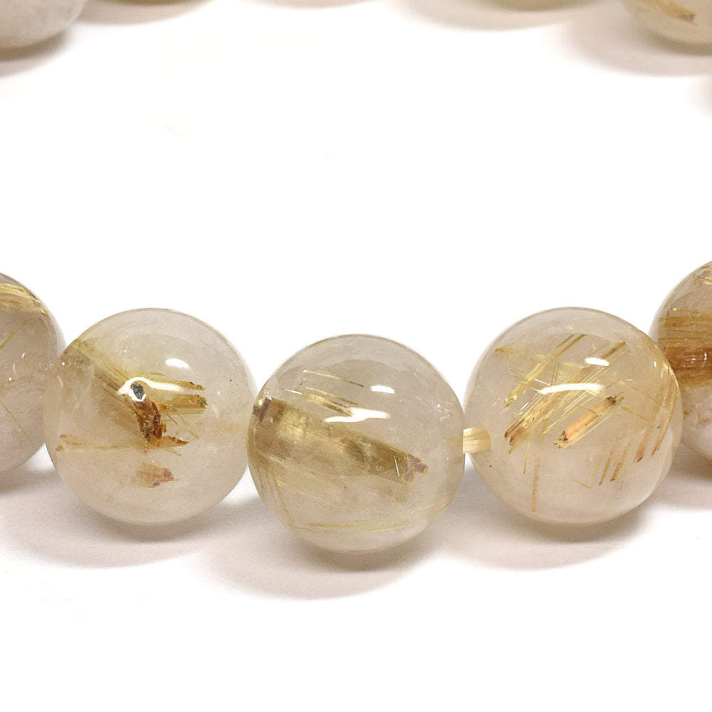 ゴールドルチルクォーツ ブレスレット 12mm #SC006
