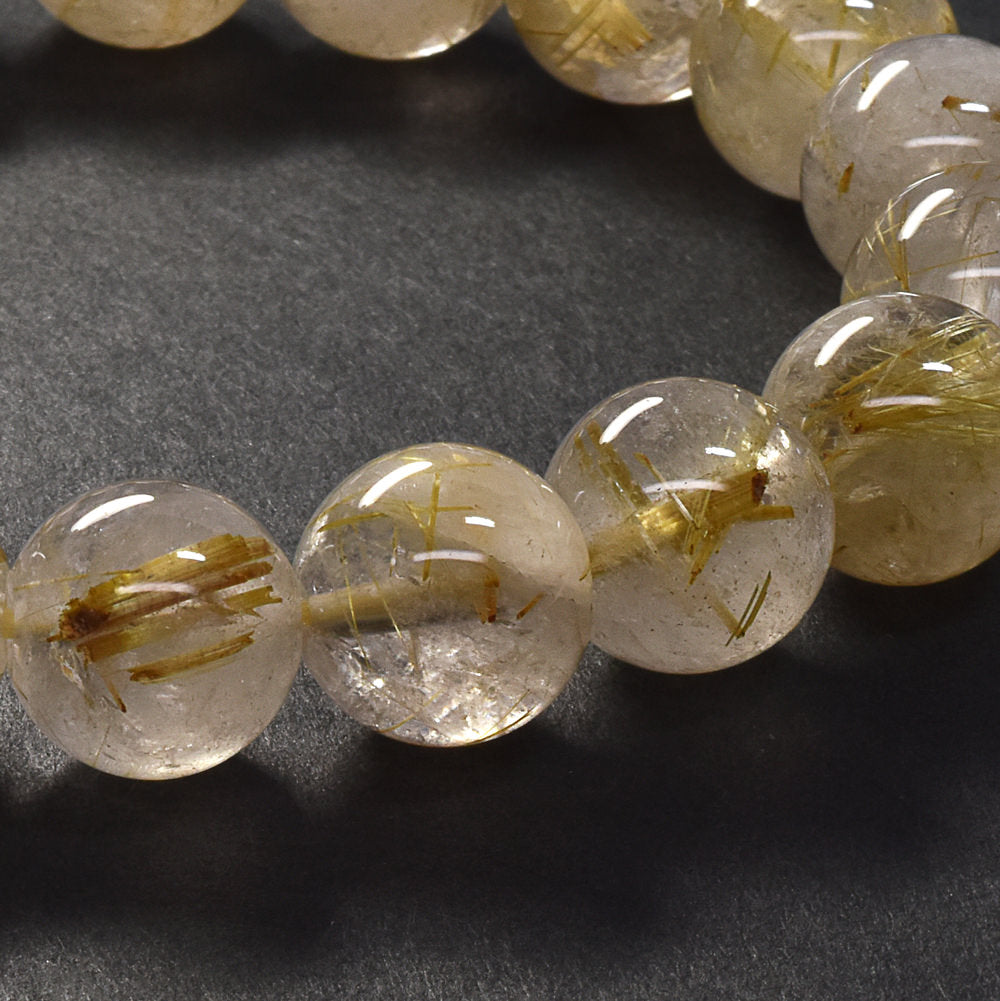 ゴールドルチルクォーツ ブレスレット 12mm #SC007