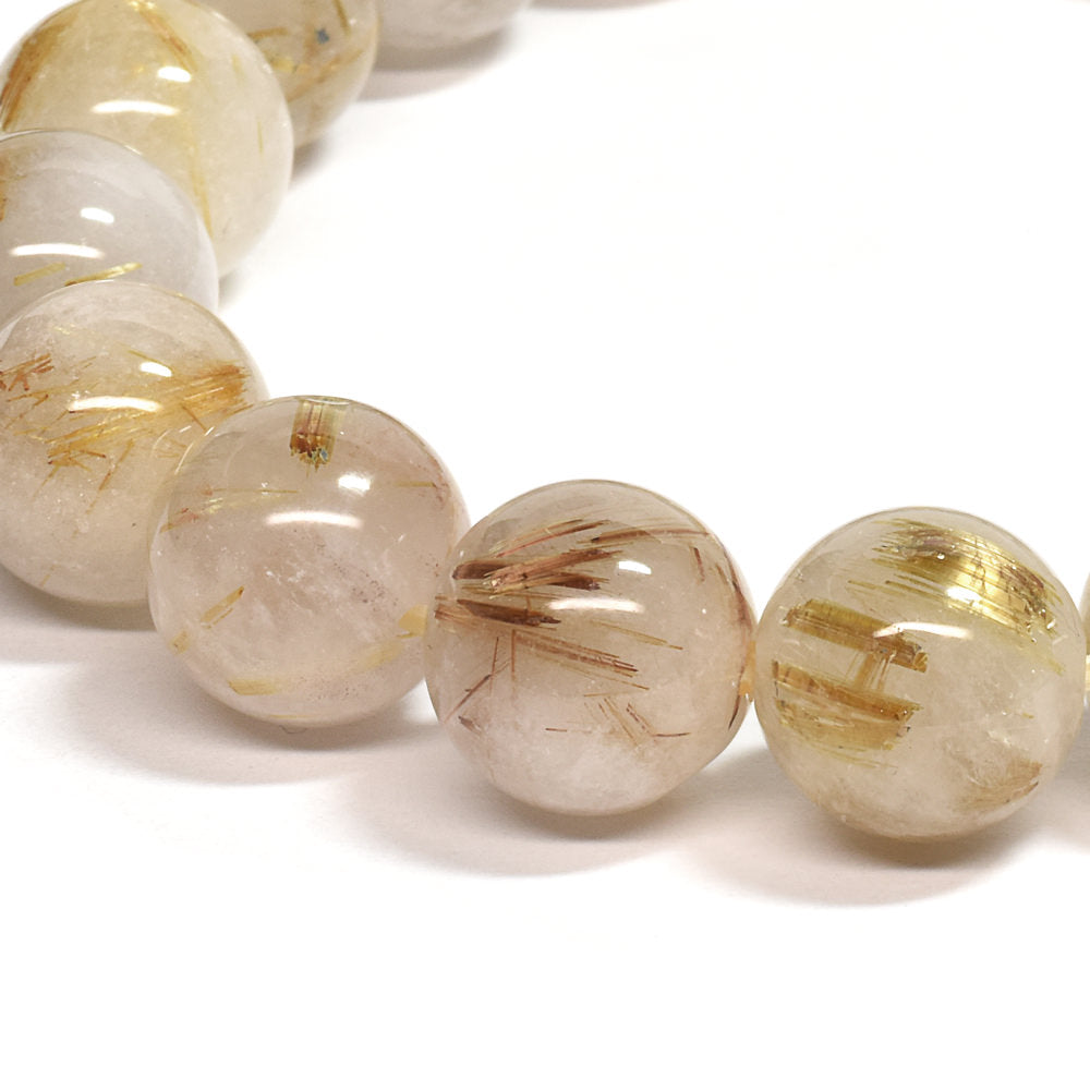 ゴールドルチルクォーツ ブレスレット 12mm #SC008
