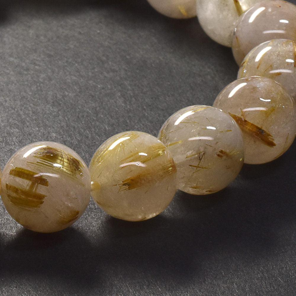 ゴールドルチルクォーツ ブレスレット 12mm #SC008