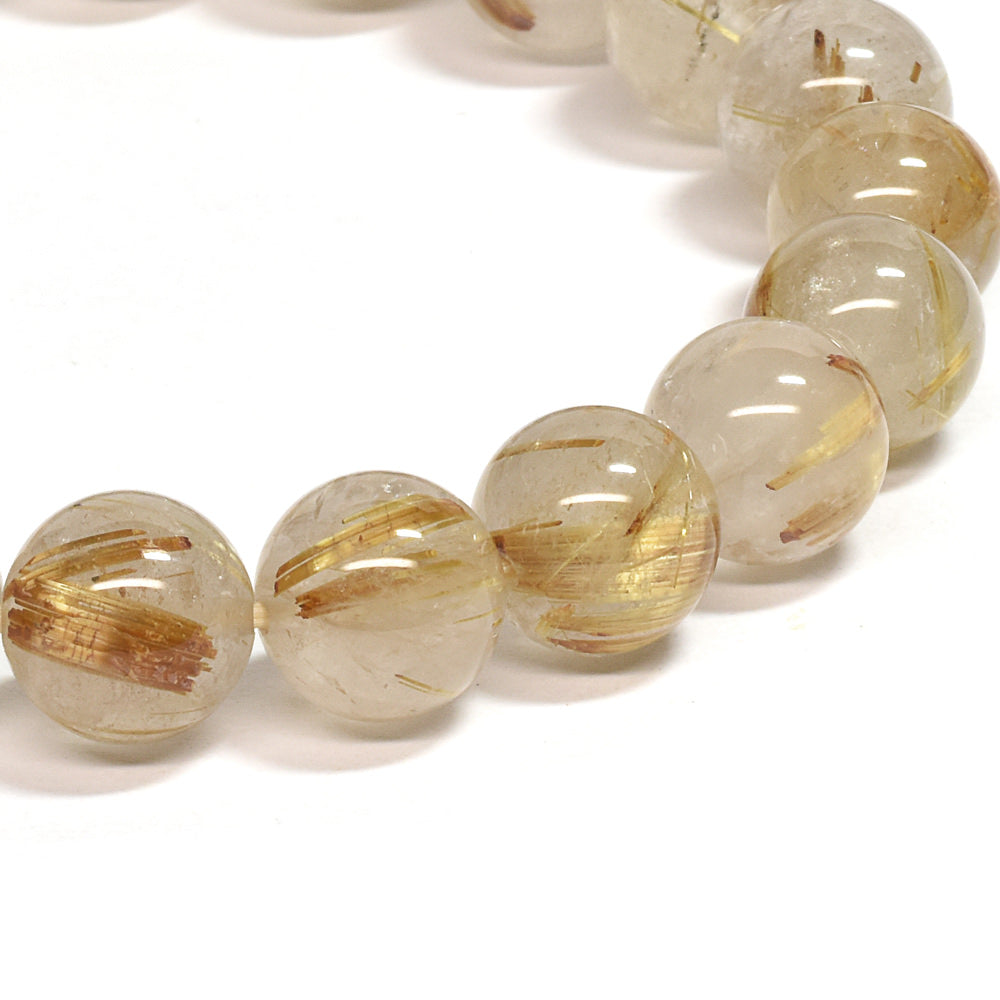 ゴールドルチルクォーツ ブレスレット 9.5mm #SC009