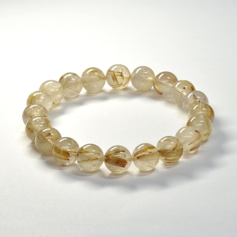 ゴールドルチルクォーツ ブレスレット 9.5mm #SC009