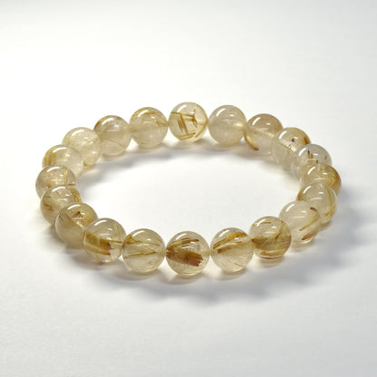 ゴールドルチルクォーツ ブレスレット 9.5mm #SC009