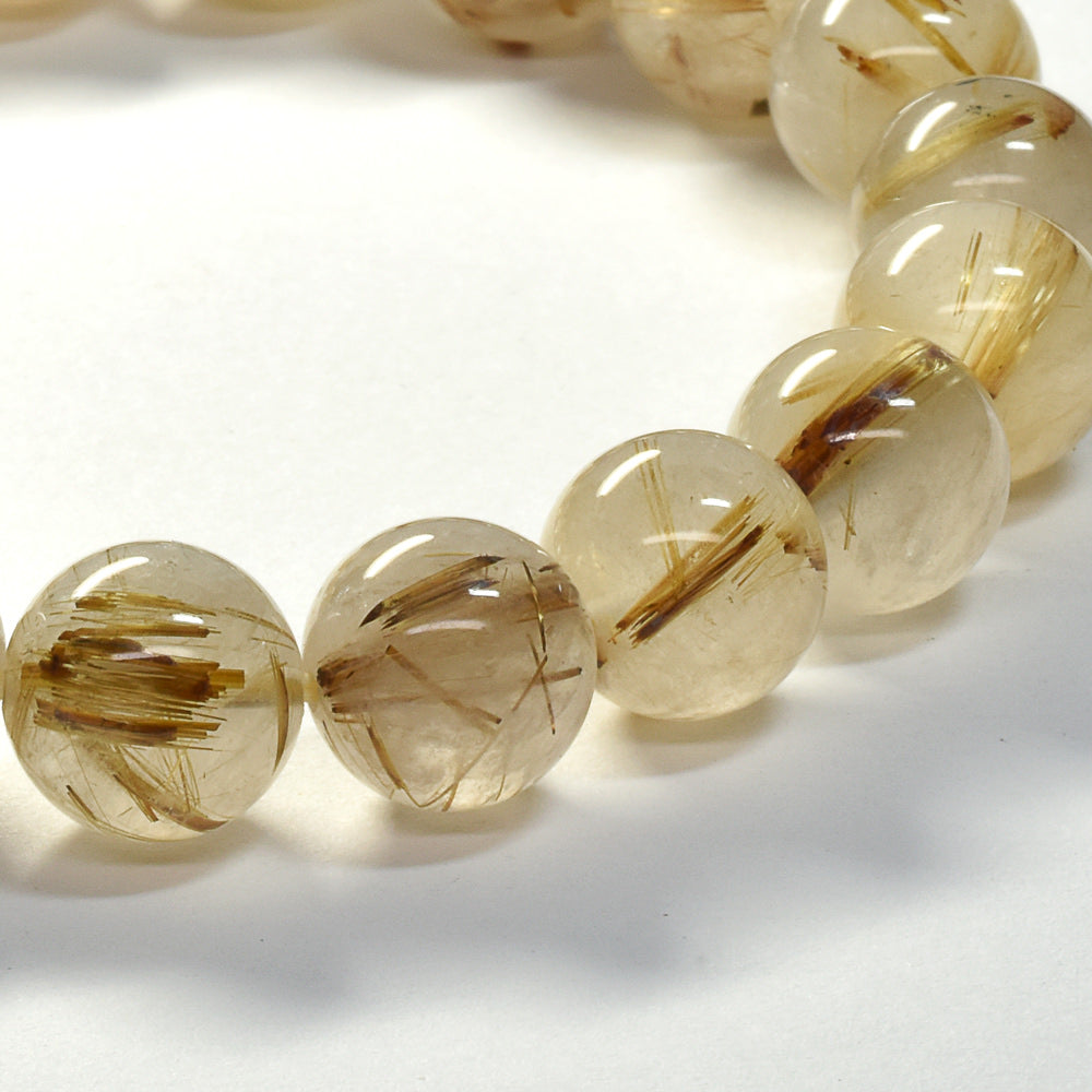 ゴールドルチルクォーツ ブレスレット 10.5mm #SC011