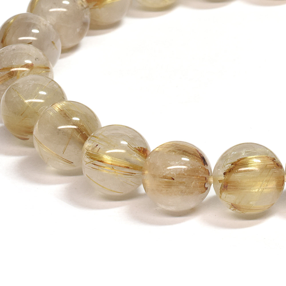 ゴールドルチルクォーツ ブレスレット 9.5mm #SC012