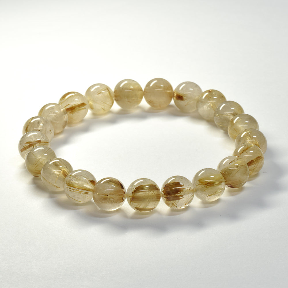 ゴールドルチルクォーツ ブレスレット 9.5mm #SC012