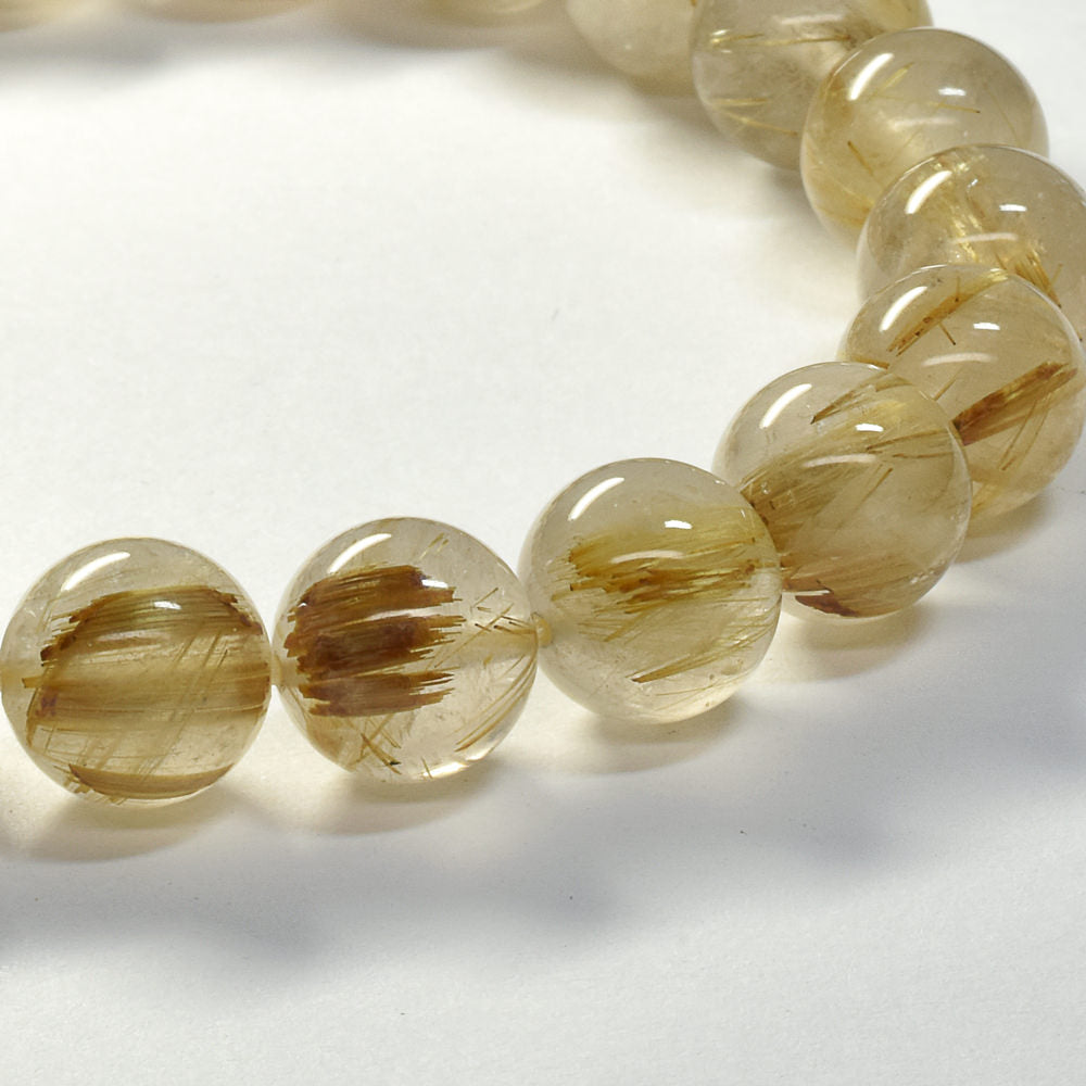 ゴールドルチルクォーツ ブレスレット 9.5mm #SC012