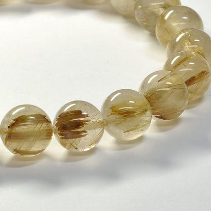 ゴールドルチルクォーツ ブレスレット 9.5mm #SC012
