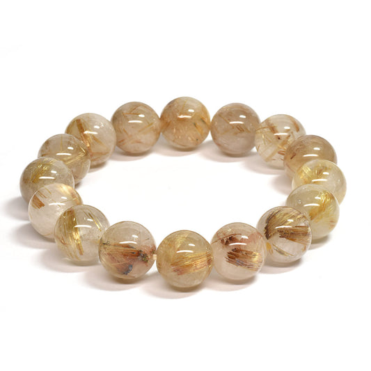 ゴールドルチルクォーツ ブレスレット 13mm #SC014