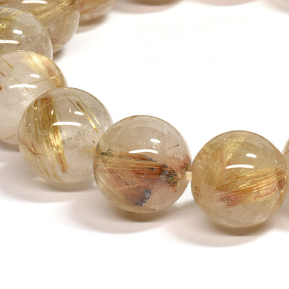 ゴールドルチルクォーツ ブレスレット 13mm #SC014