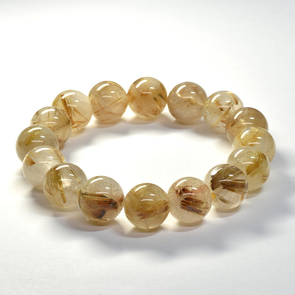 ゴールドルチルクォーツ ブレスレット 13mm #SC014