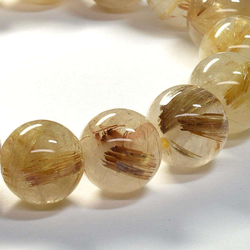 ゴールドルチルクォーツ ブレスレット 13mm #SC014