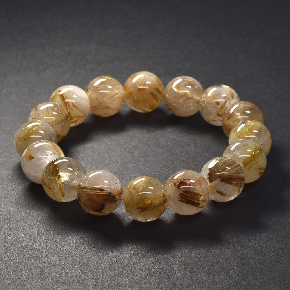 ゴールドルチルクォーツ ブレスレット 13mm #SC014
