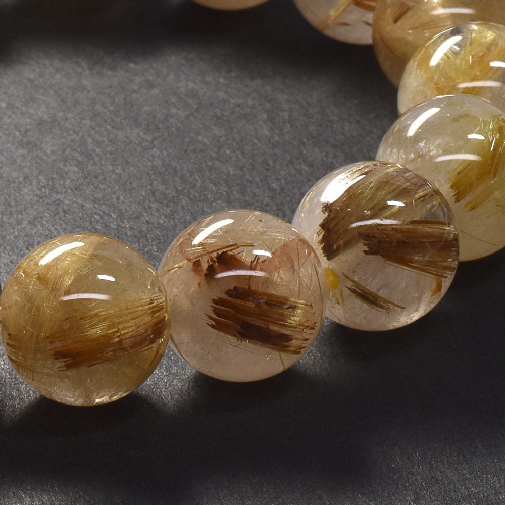 ゴールドルチルクォーツ ブレスレット 13mm #SC014