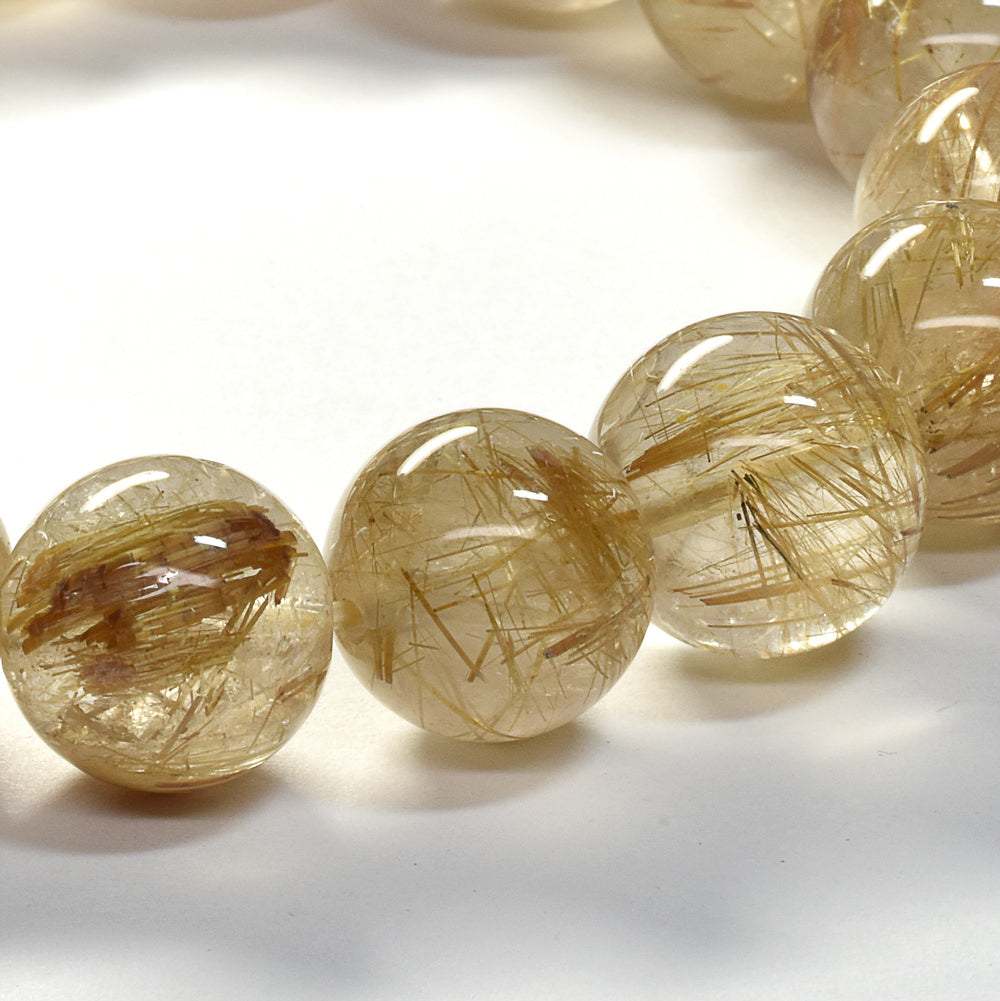ゴールドルチルクォーツ ブレスレット 13-14mm #SC015