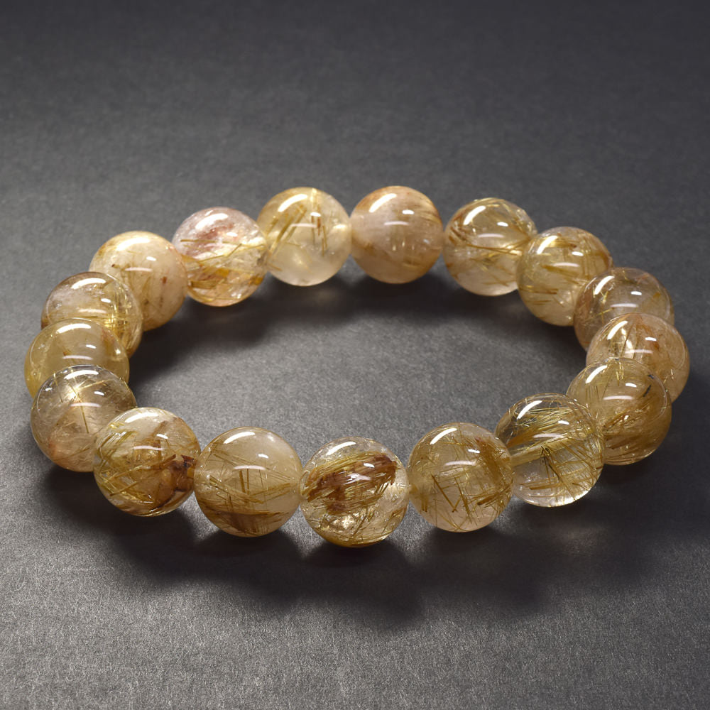 ゴールドルチルクォーツ ブレスレット 13-14mm #SC015