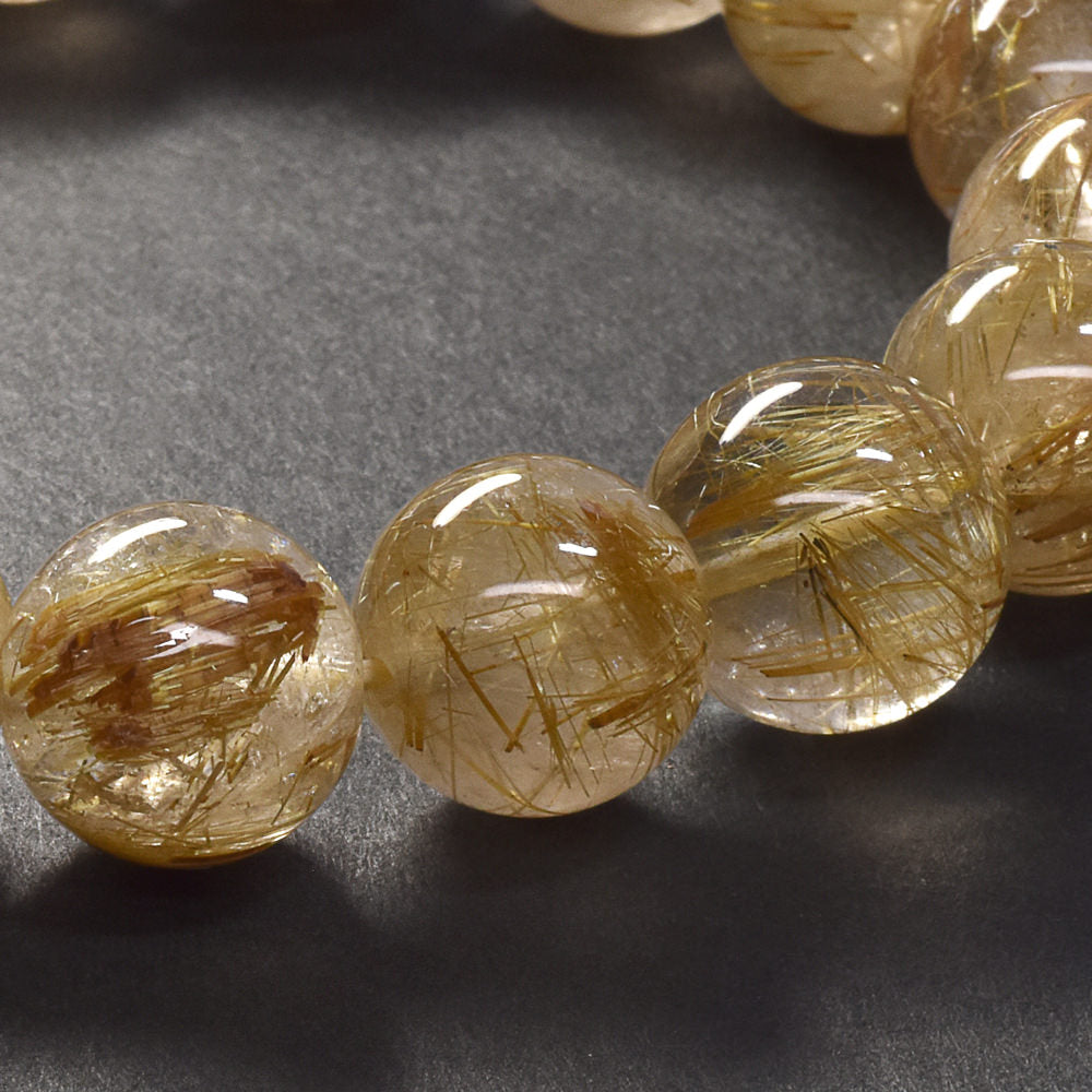 ゴールドルチルクォーツ ブレスレット 13-14mm #SC015