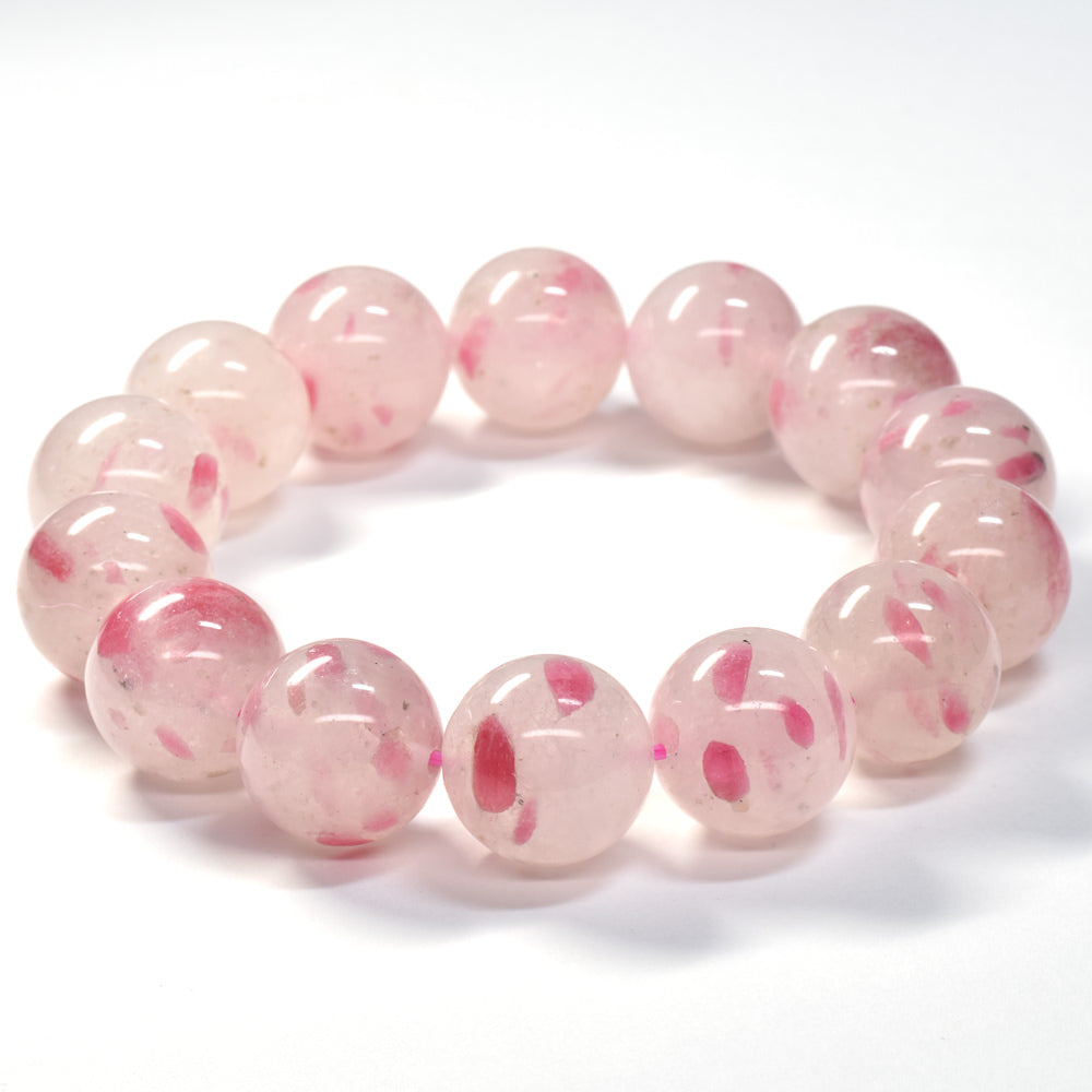 サクラロードナイトシリカ ブレスレット 14.5ｰ15mm #SD029