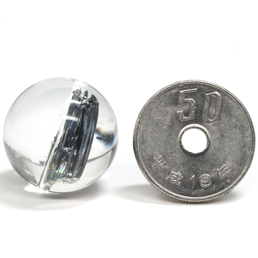 スティブナイトインクォーツ ビーズ 19.7mm #SD062