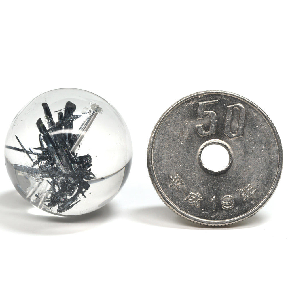 スティブナイトインクォーツ ビーズ 19.7mm #SD063