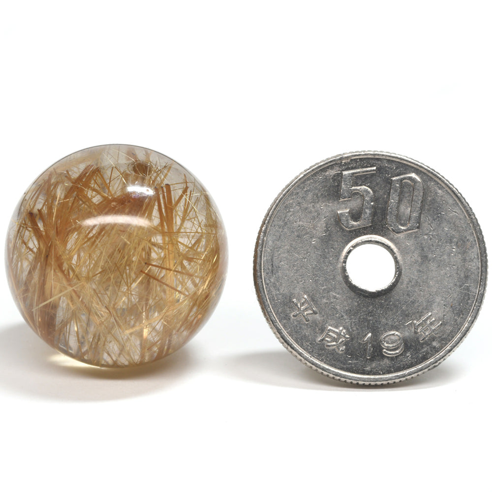 タイチンルチルクォーツ ビーズ 20.1mm #SD064