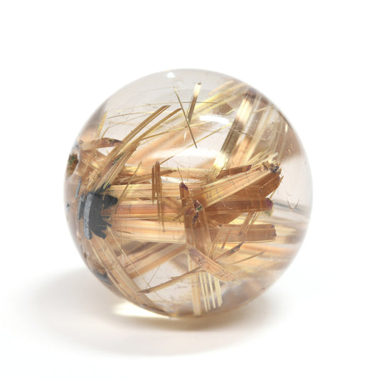 放射タイチンルチルクォーツ ビーズ 19.7mm #SD065