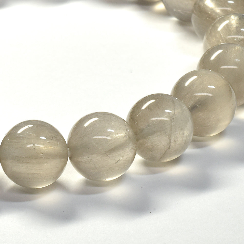 グレーサゲニティックインクォーツ ブレスレット 9.5mm #SD169