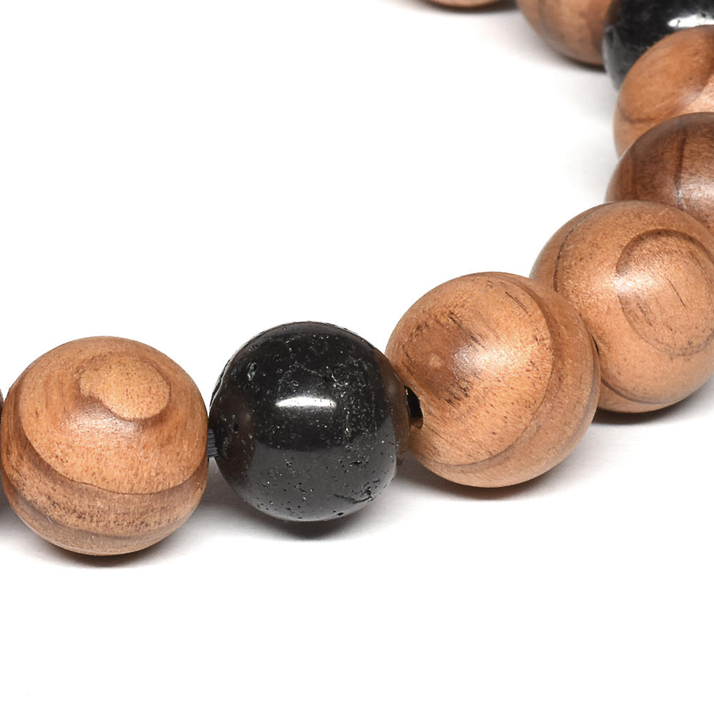 伊勢神宮御山杉×富士山溶岩 ブレスレット 10.5mm #SE009