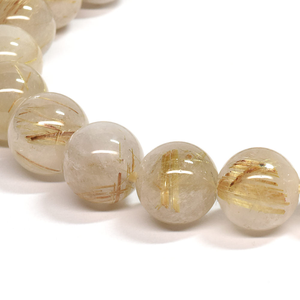 ゴールドルチルクォーツ ブレスレット 10mm #SE050