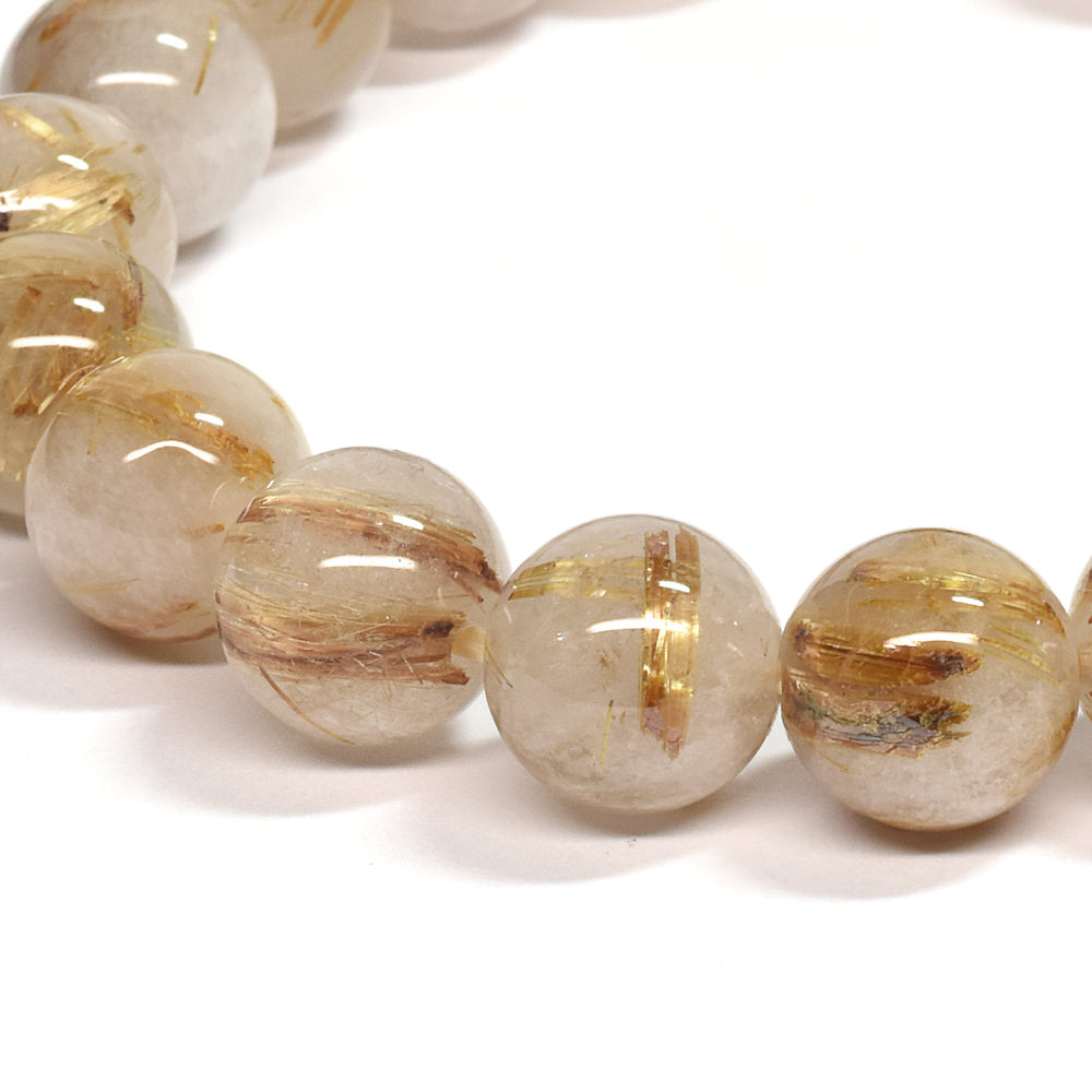 ゴールドルチルクォーツ ブレスレット 10mm #SE054