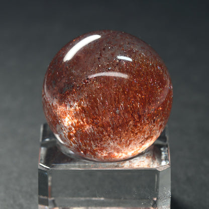 マダガスカル産レピドクロサイトインクォーツ 丸玉 24.5mm #SE074