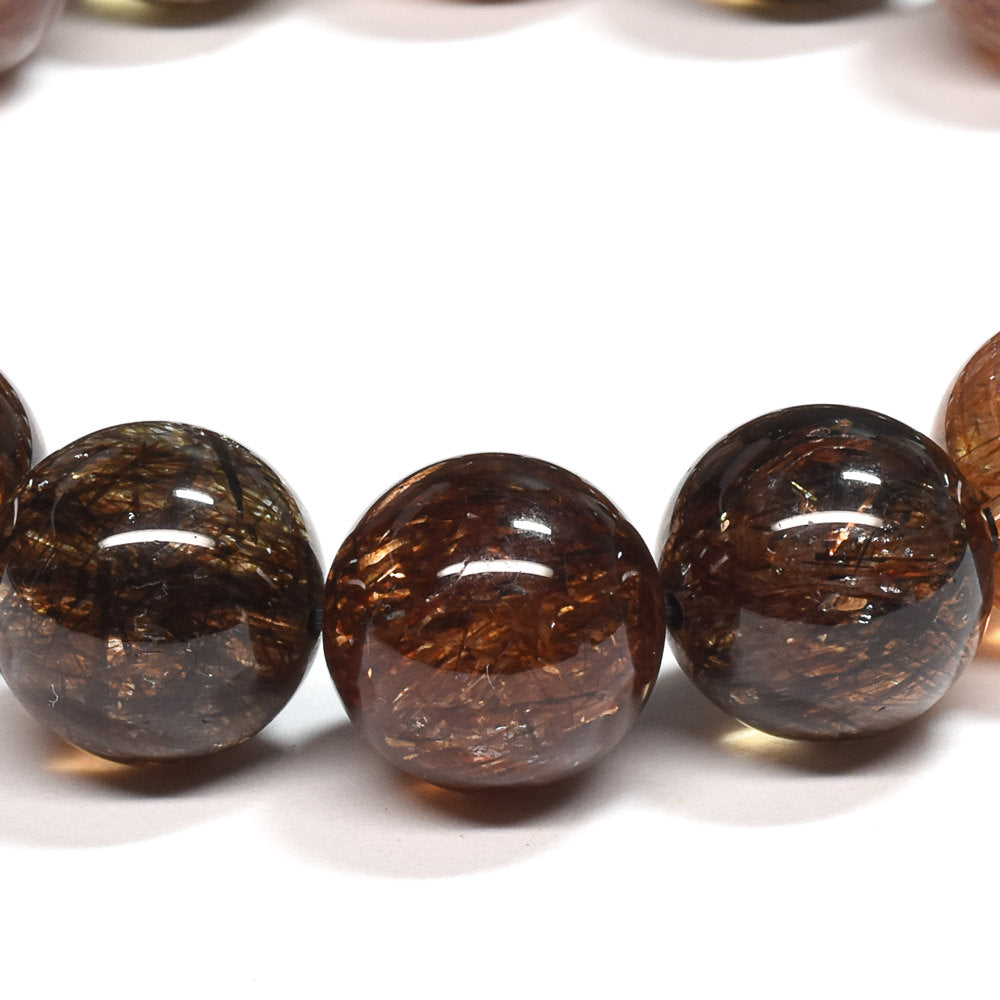 フォリエーテッドマイカインクォーツ ブレスレット 13.5mm #SE143 - premium stone gallery