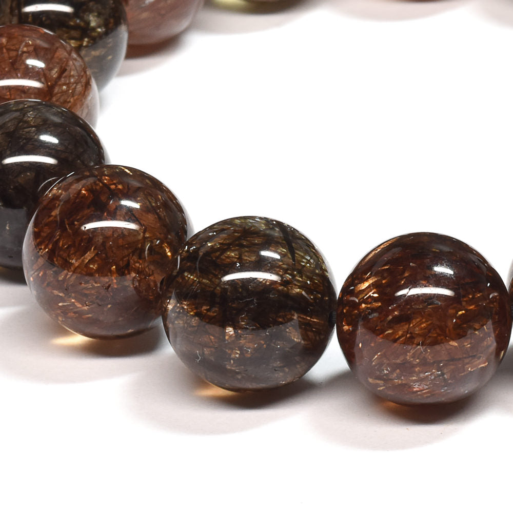 フォリエーテッドマイカインクォーツ ブレスレット 13.5mm #SE143 - premium stone gallery