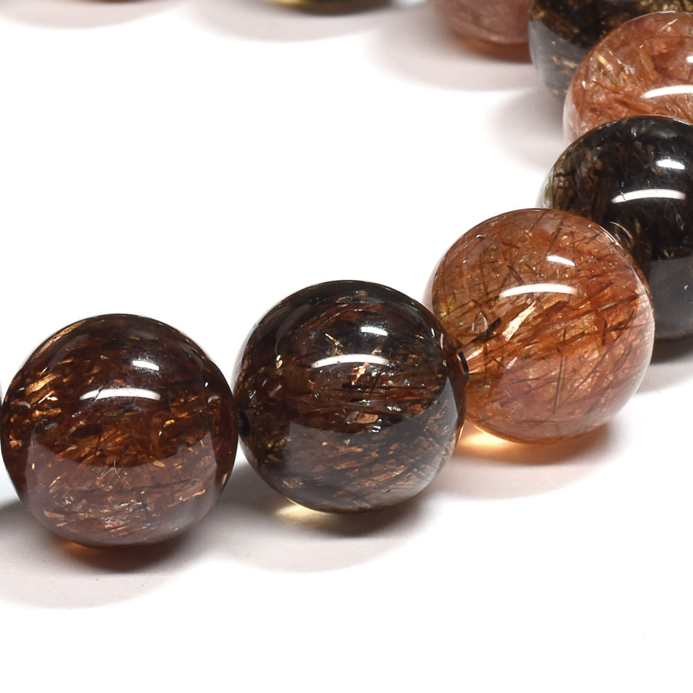 フォリエーテッドマイカインクォーツ ブレスレット 13.5mm #SE143 - premium stone gallery
