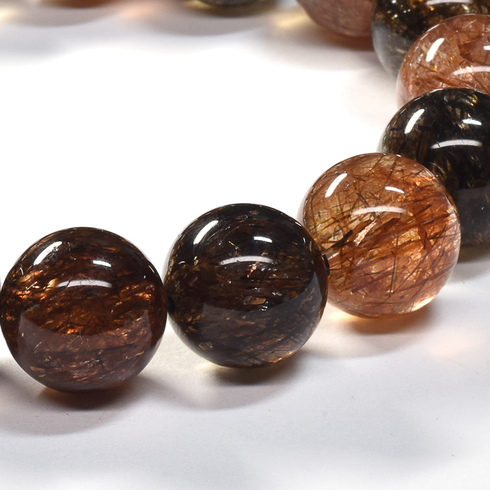 フォリエーテッドマイカインクォーツ ブレスレット 13.5mm #SE143 - premium stone gallery