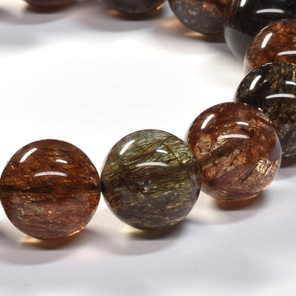 フォリエーテッドマイカインクォーツ ブレスレット 13.5mm #SE143 - premium stone gallery