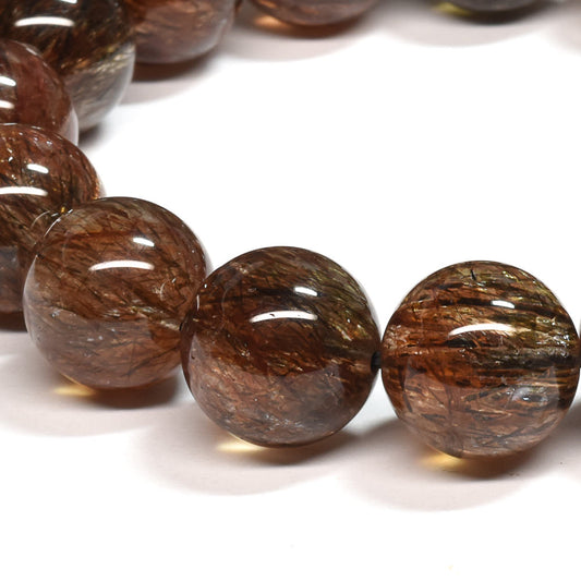 フォリエーテッドマイカインクォーツ ブレスレット 13.5mm #SE144 - premium stone gallery