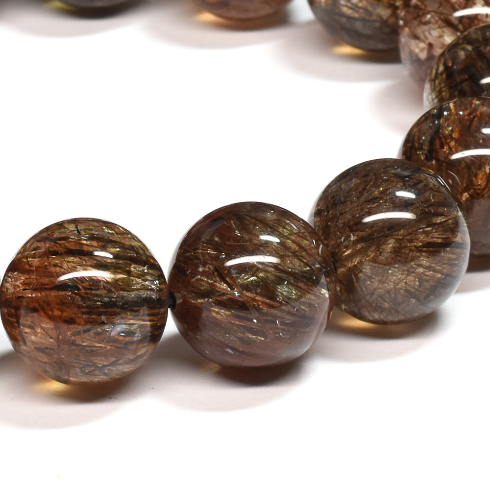 フォリエーテッドマイカインクォーツ ブレスレット 13.5mm #SE144 - premium stone gallery