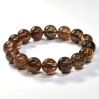 フォリエーテッドマイカインクォーツ ブレスレット 13.5mm #SE144 - premium stone gallery
