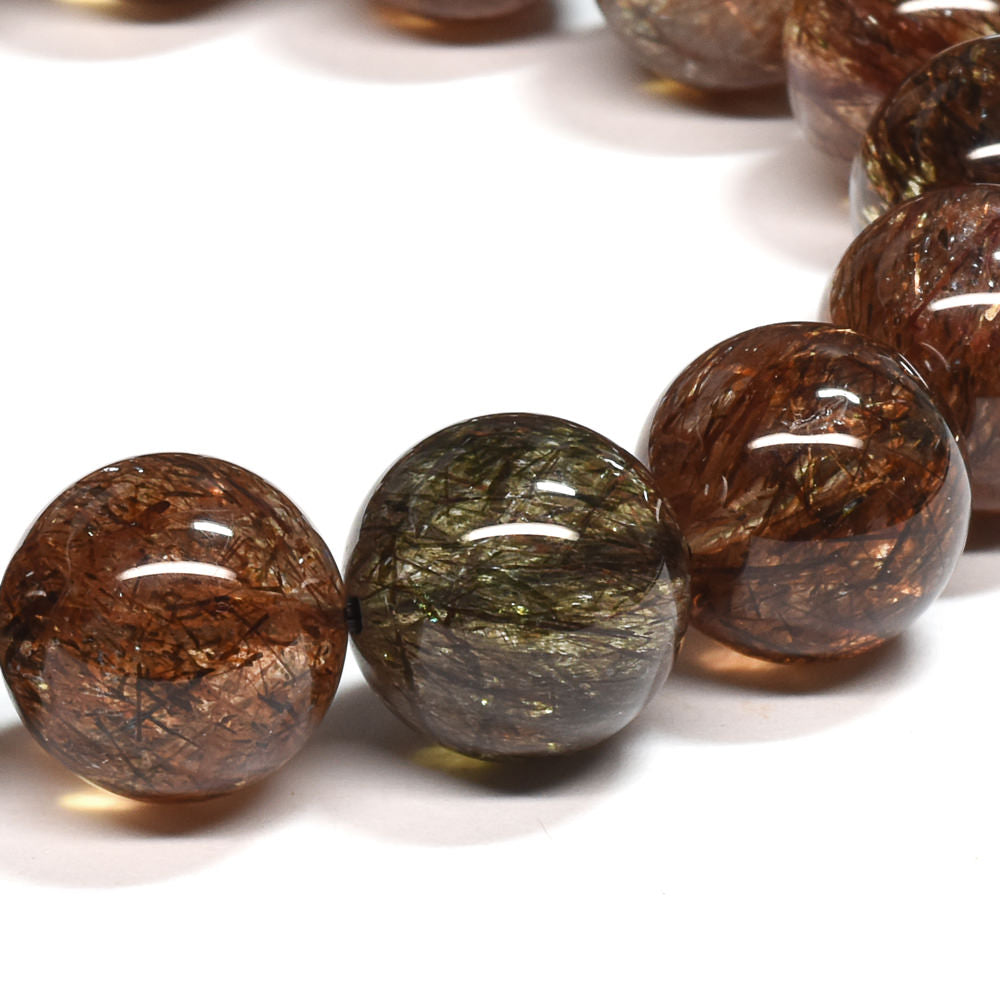 フォリエーテッドマイカインクォーツ ブレスレット 13.5mm #SE144 - premium stone gallery