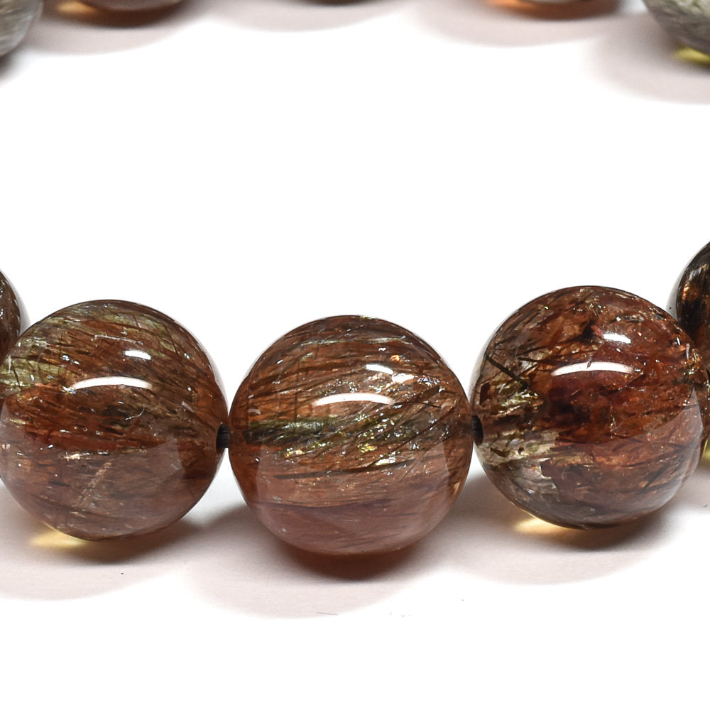 フォリエーテッドマイカインクォーツ ブレスレット 13.5mm #SE145 - premium stone gallery