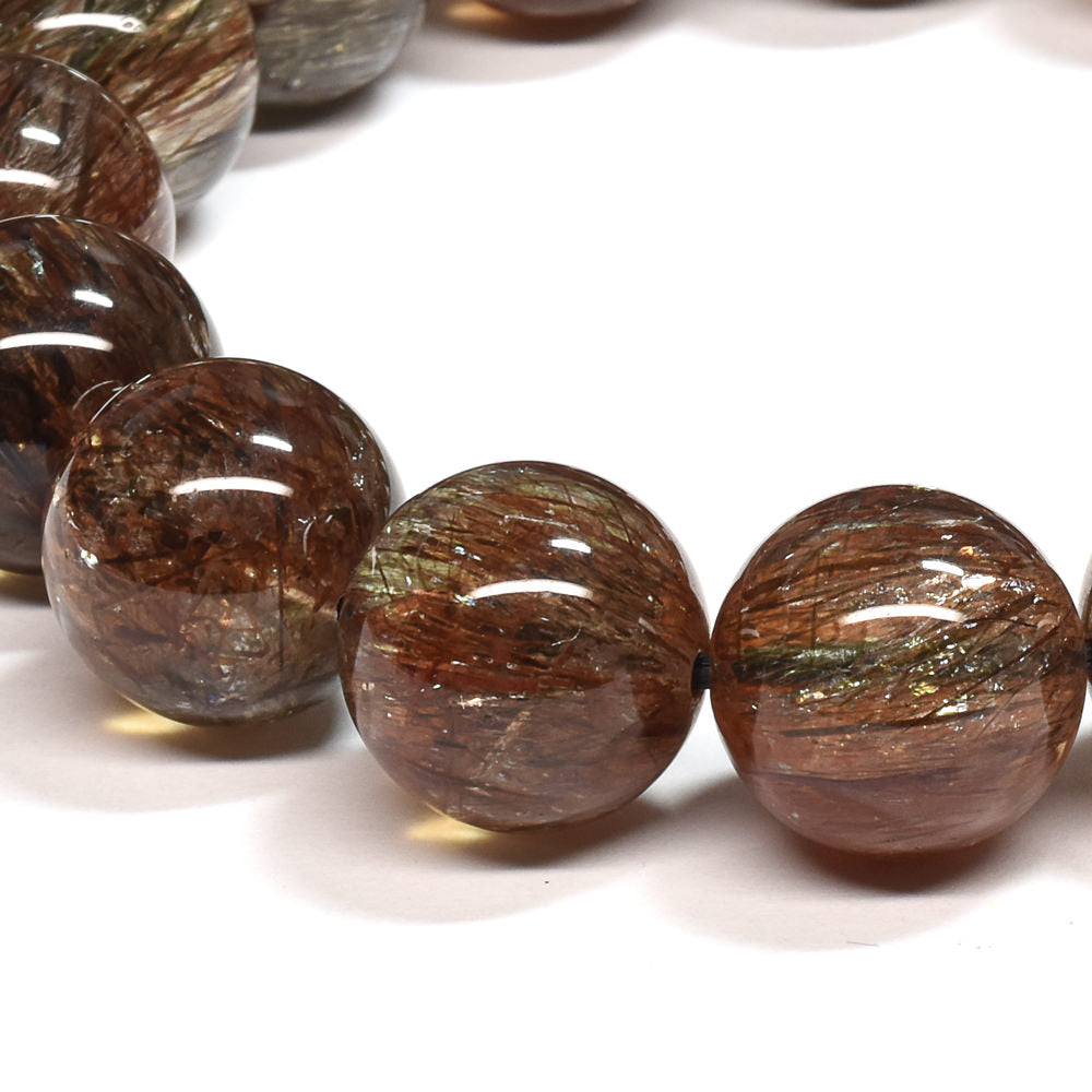 フォリエーテッドマイカインクォーツ ブレスレット 13.5mm #SE145 - premium stone gallery