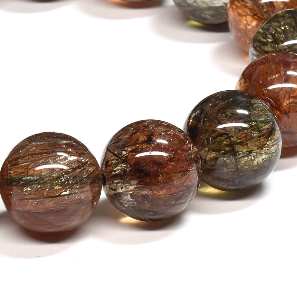 フォリエーテッドマイカインクォーツ ブレスレット 13.5mm #SE145 - premium stone gallery